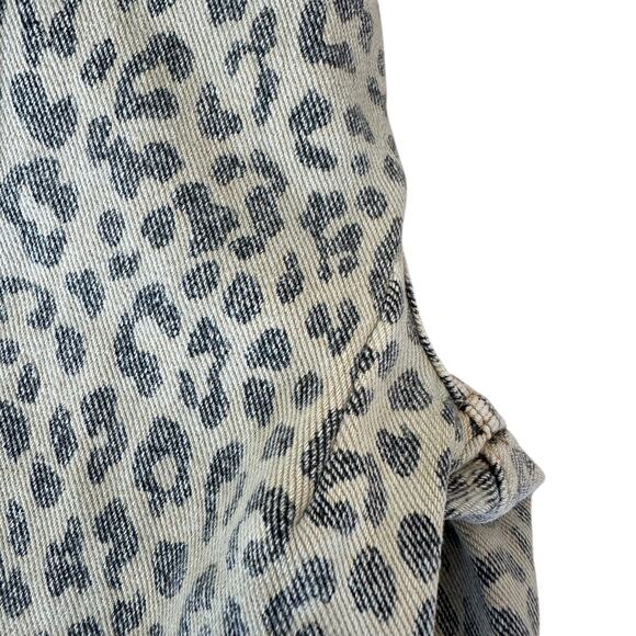 Le Jean Leopard Barrel Jeans Size 24 Baggy Ankle Raw Hem Animal Designer $300 - Picture 15 of 16
